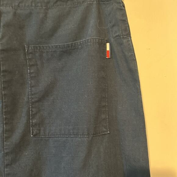 Vintage 90’s/Y2K Tommy Jeans cotton rip stop logo ribbon navy maxi skirt. Size 9 - Picture 7 of 8